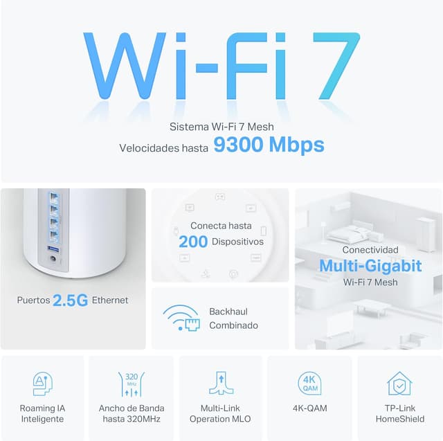 Thumbnail 2 de TP-Link Deco BE65 BE9300 Mesh tribanda 5760 Mbit/s
