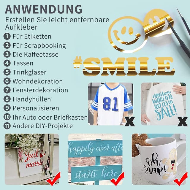 Thumbnail 4 de Chrome Gold Vinylfolie Plotter 30,5 cm