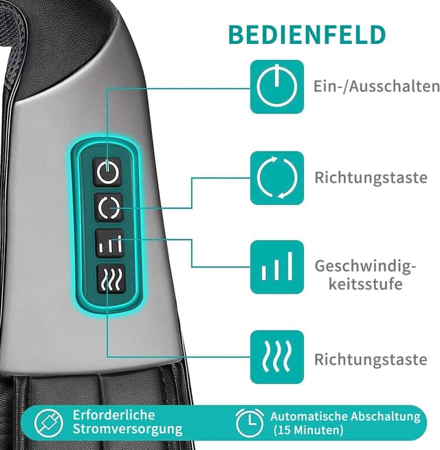 Detalle de Nekteck Shiatsu 3D Massagekissen 💆