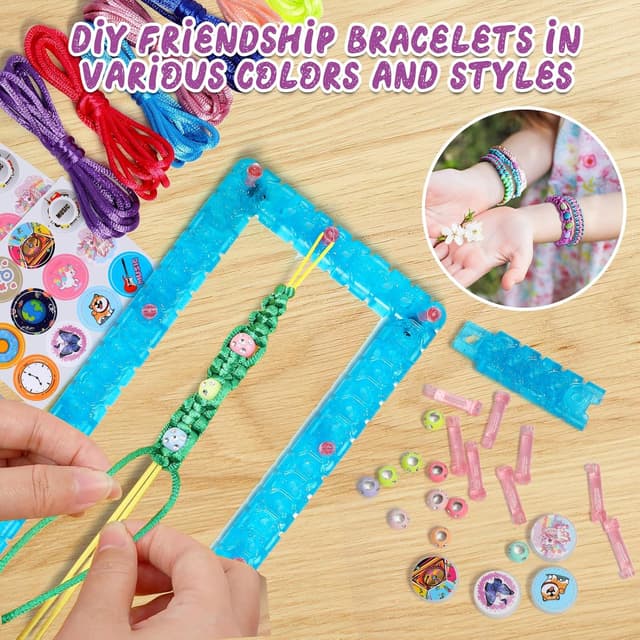 Detalle 2 de Sunrad 2-in-1 Friendship Bracelet & Weaving Loom Kit for Kids
