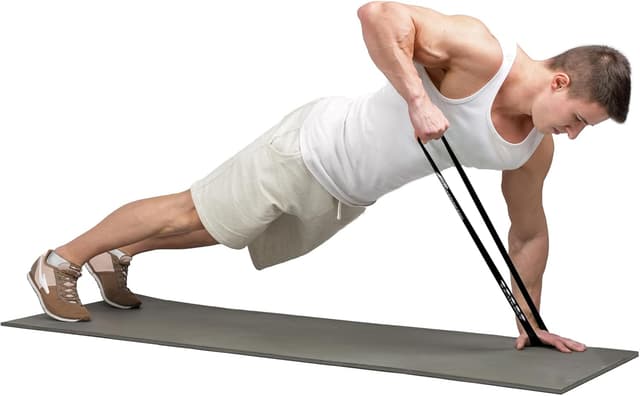 Detalle de Panathletic Fitnessbänder 5er-Set mit 5 Widerständen, Übungsanleitung & eBook auf Deutsch