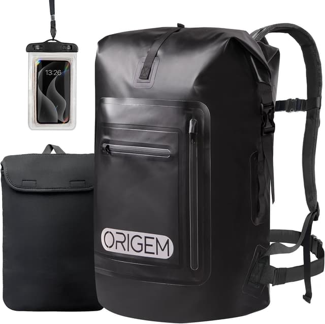 Detalle de Origem Zaino Impermeabile Roll-Top Dry Bag 35L/55L/85L con custodia per laptop
