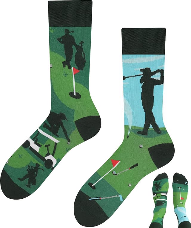 Detalle de TODO Colours lustige Socken mit Golf-Motiv – mehrfarbig, für Mann & Frau (35–46)
