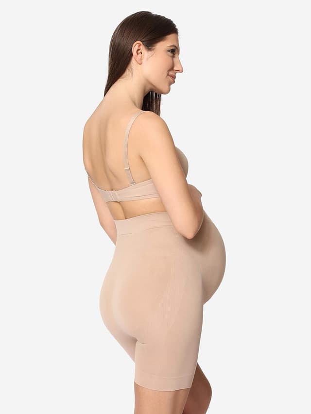 Detalle de Be Mammy pantaloni premaman corti con taglio alto e aloe/jojoba