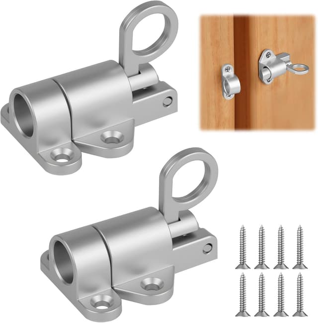 Detalle de AOOSU Molla Automatica Chiavistello 2pz Argento