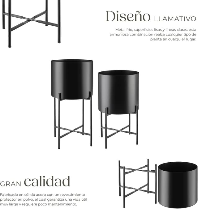 Thumbnail 2 de tectake® Maceteros Decorativos Set de 2 20 kg