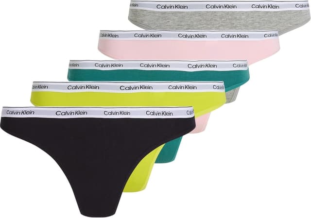 Detalle 2 de Calvin Klein Women’s 5 Pack Low Rise Stretch Cotton Thongs