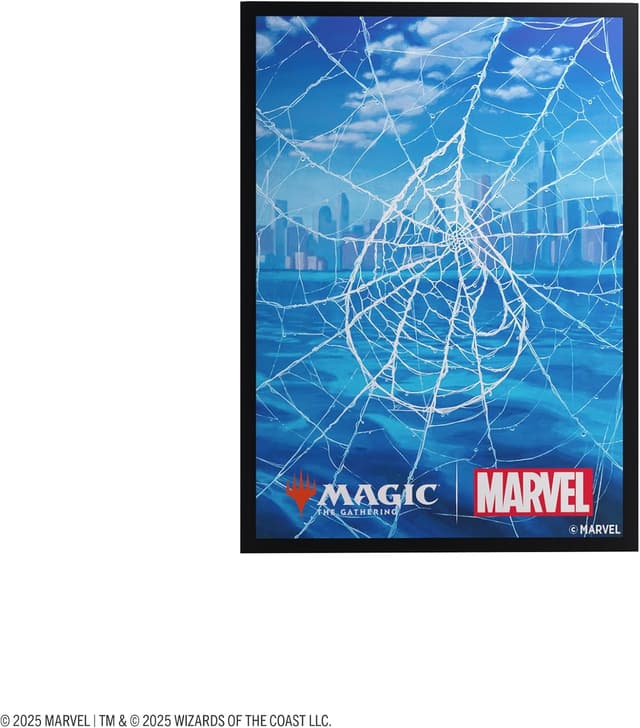 Detalle de Gamegenic Magic: The Gathering – Marvel’s Spider-Man Premium Art Sleeves „Spider-Man Island“ (105 Hüllen)