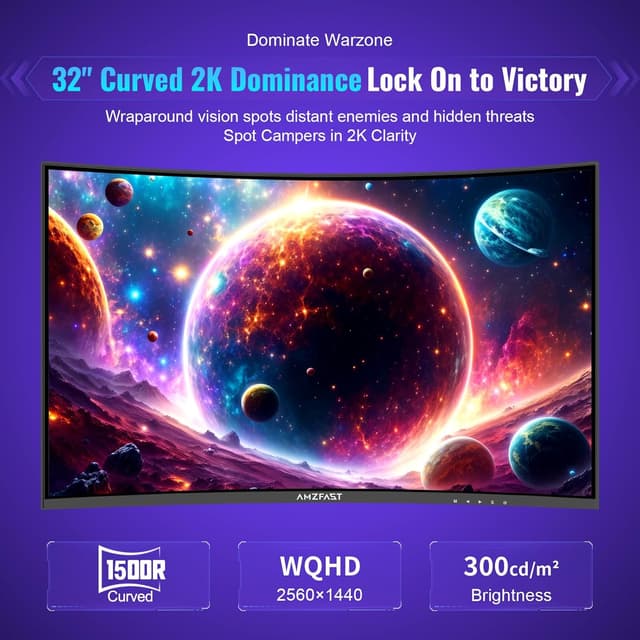 Thumbnail 1 de Amzfast AMZG32C3Q 32-inch 2K 180Hz Monitor