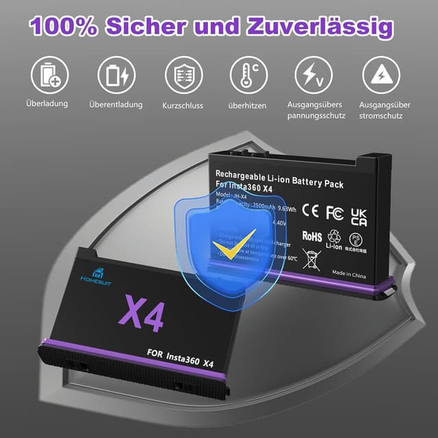 Detalle 2 de Insta 360 X4 Ersatzakku Set mit 2500 mAh