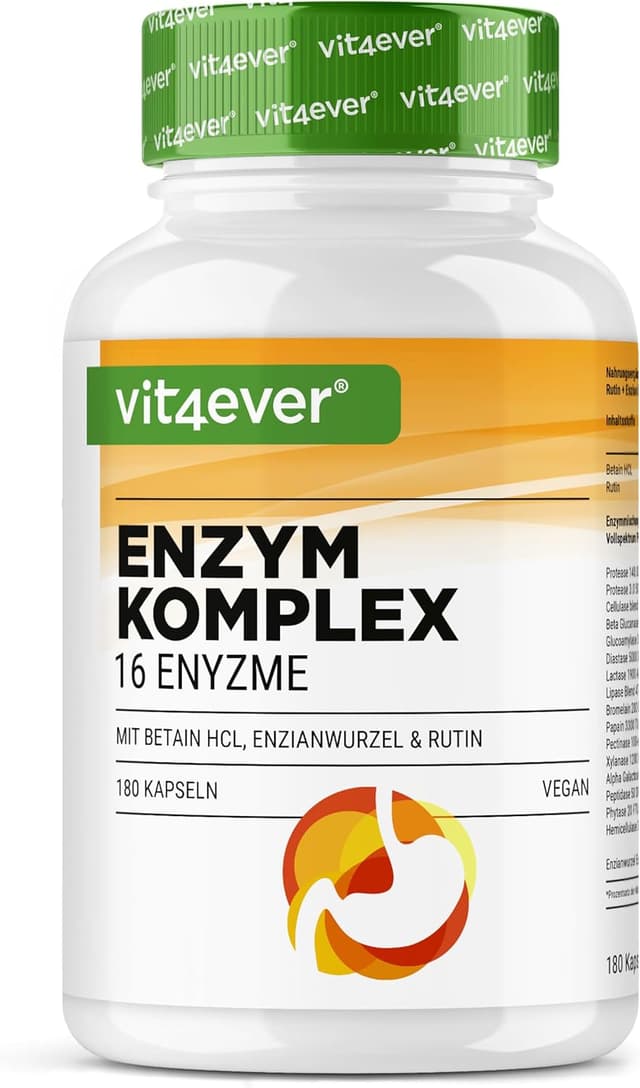 Detalle de vit4ever Verdauungsenzyme 180 Kapseln