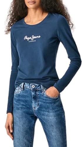 Detalle de Pepe Jeans New Virginia Camiseta Slim fit azul XL
