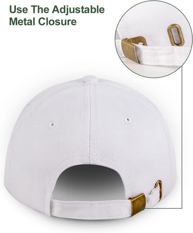 Detalle 2 de Unisex adjustable baseball cap with metal buckle closure and sweatband lining (54–60 cm)