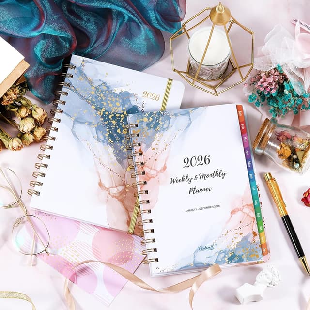 Detalle 2 de 2026 Planner Weekly Monthly 8.5x6.4 in