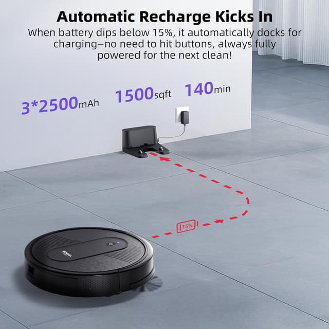 Thumbnail 6 de MONSGA MR1 robot vacuum with mop 4000Pa