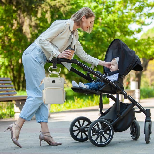 Thumbnail 4 de ROSSIVAN Buggy Clips (2-pack) with Pram Hooks for bags – universal fit prams, strollers and wheelchairs