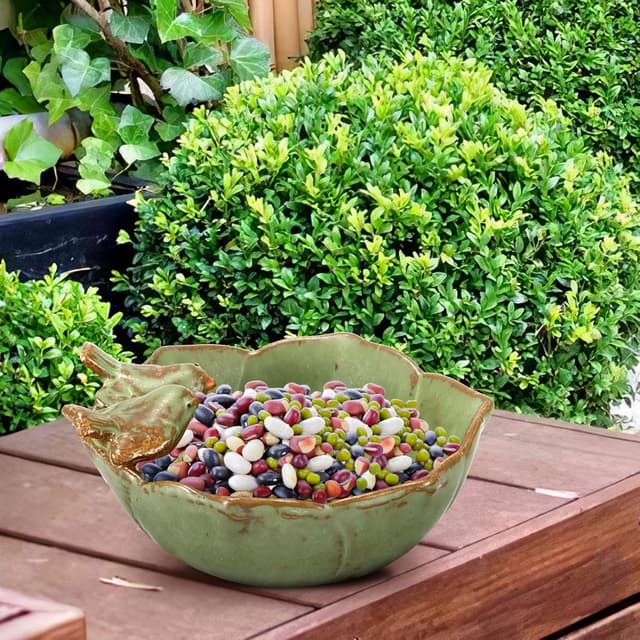 Thumbnail 6 de SUNJULY bird bath bowl 16 cm retro feeder