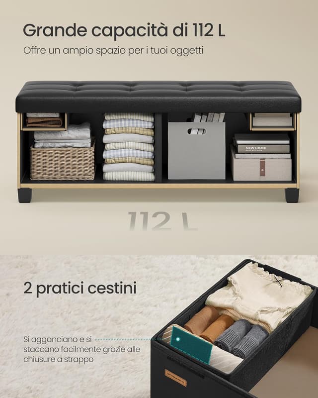 Thumbnail 5 de SONGMICS LSF0514B02 Pouf contenitore 112 L