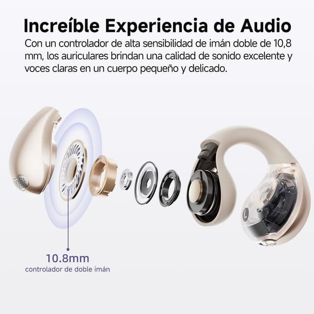 Detalle de QCY Crossky C30 Cuffie Wireless open-ear con Bluetooth 5.4, chiamate ENC e doppia connessione