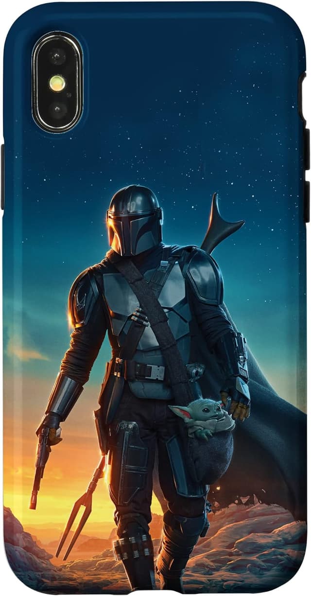 Detalle de Coque Star Wars The Mandalorian et Grogu au coucher du soleil pour iPhone SE (2020) / 7 / 8