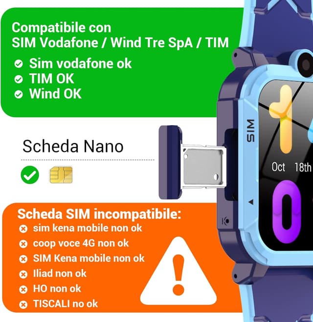 Detalle de Blackview Smartwatch per bambini GPS+LBS+Wi‑Fi con SOS e videochiamate 4G