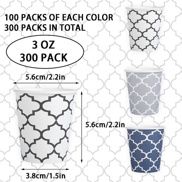 Thumbnail 1 de Clawsoff 3 oz Paper Cups 300 Pack 🥤