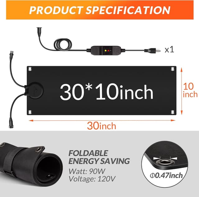 Thumbnail 6 de Walensee Snow Melting Mats 10" x 30" heated snow mats