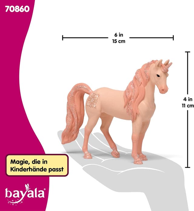 Detalle de schleich BAYALA Einhorn-Stute Peach 70860 (ab 5 Jahren) – detailgetreue Sammelfigur