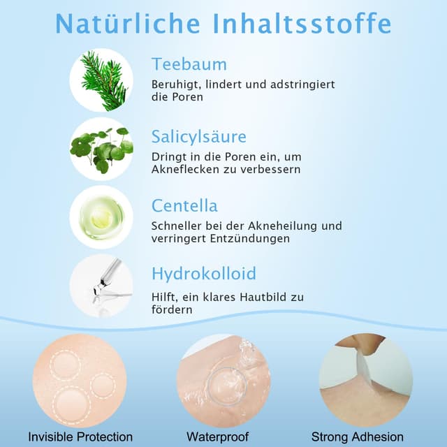 Detalle de 360 Stück Pickel Patch Hydrokolloid 🩹