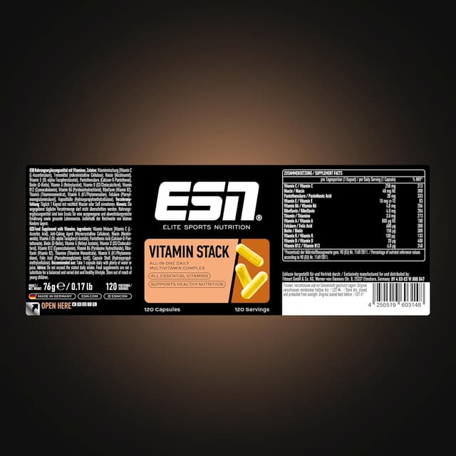 Detalle 2 de ESN Vitamin Stack Multivitamin 120 Kapseln