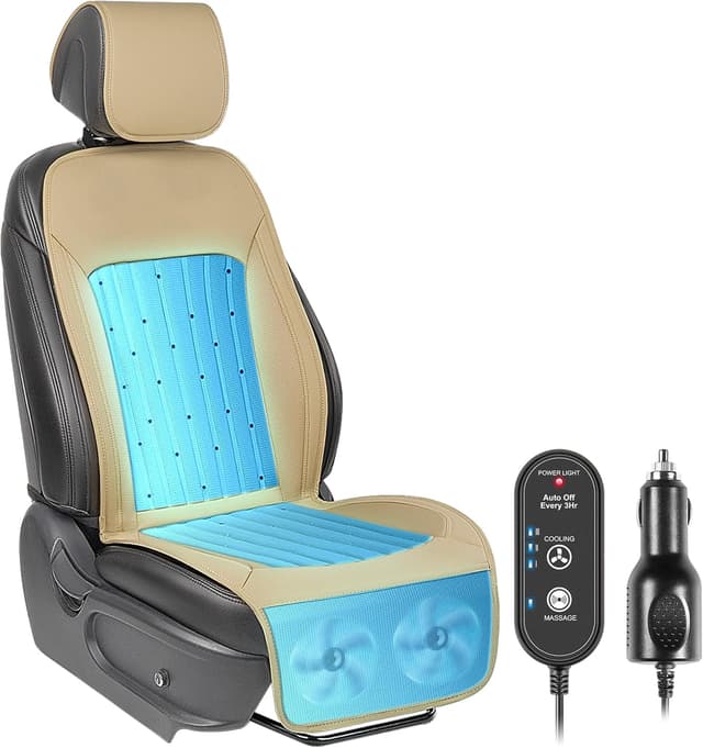 Thumbnail 6 de Paffenery 2026 Upgraded Cooling Car Seat Cover (Front) with 8 Turbo Fans, 12V–24V