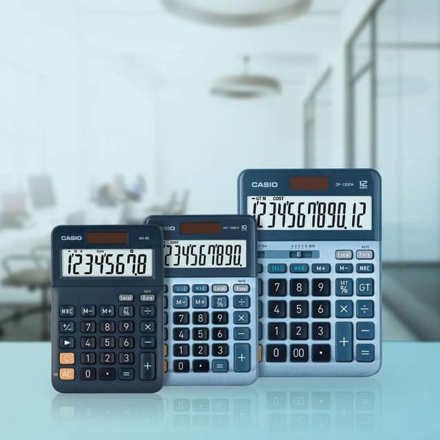 Detalle 2 de Casio Tischrechner MS-8E (8-stellig) mit Währungsumrechnung – für Alltag & Büro