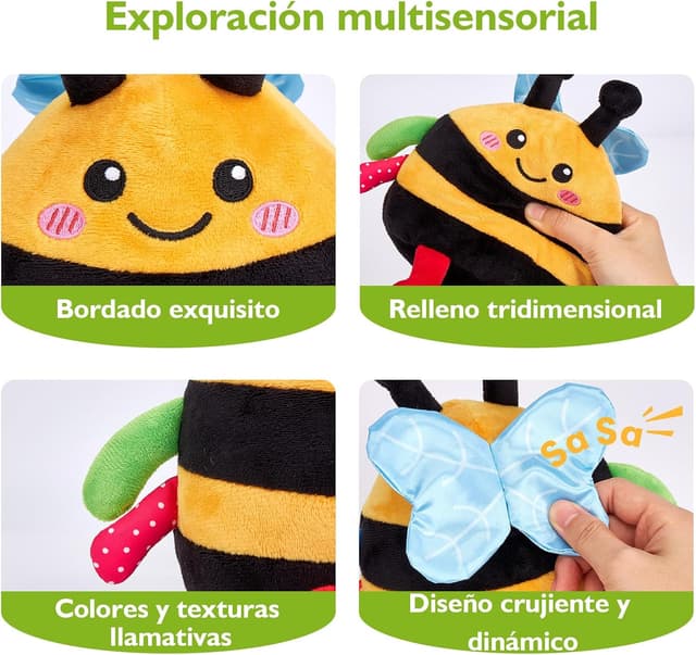 Detalle 2 de hahaland Abeja Bailarina 4 en 1 con Música y Grabación 🐝