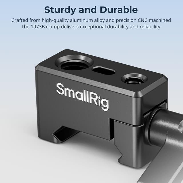 Detalle de SMALLRIG 1973 NATO Rail Clamp pour montage EVF, moniteur et bras magique