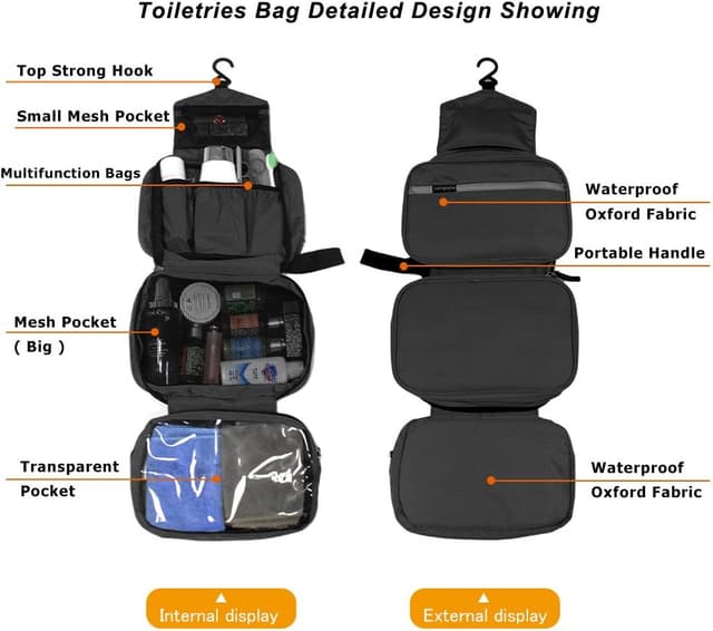 Thumbnail 1 de Jiemei Hanging Toiletry Bag Waterproof