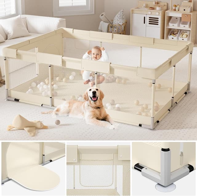 Detalle de Playpen for babies, 71x47 inch safety