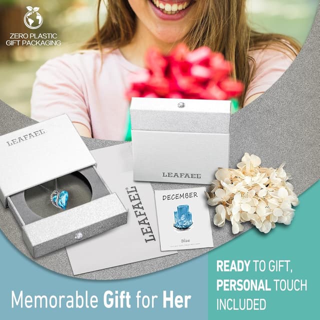 Thumbnail 4 de Leafael Valentine's Birthstone Necklace 18" 💍