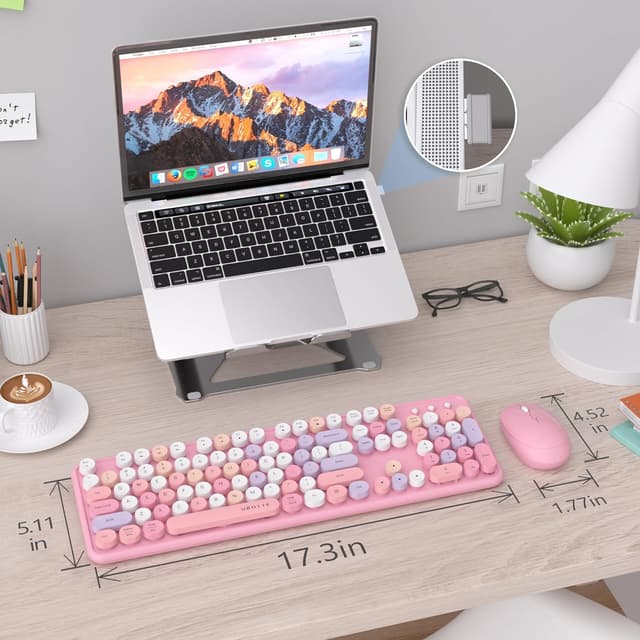 Thumbnail 5 de UBOTIE Colorful Wireless Keyboard and Mouse combo