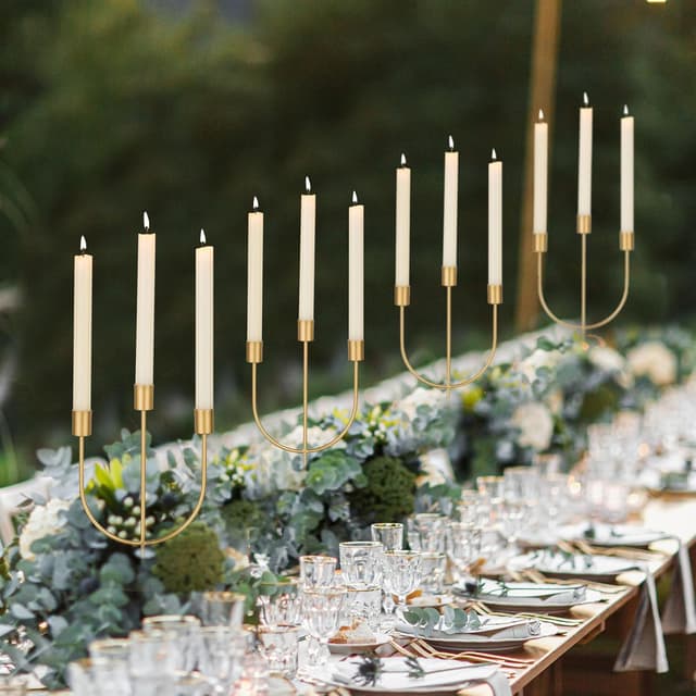 Detalle 2 de Sziqiqi Kerzenständer 3-Armig Gold Metall