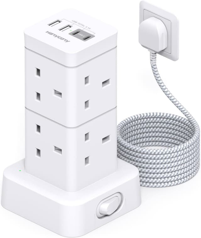 Detalle de Tower Extension Lead 5M 8 Outlets 3250W