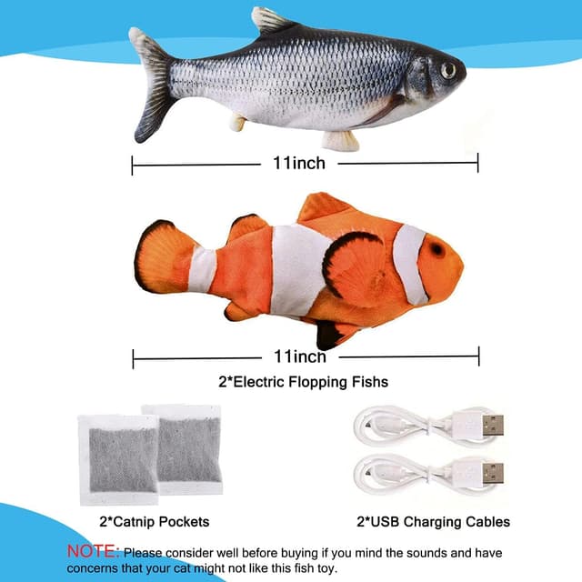 Detalle de Nepfaivy Floppy Fish Cat Toy 11 inch