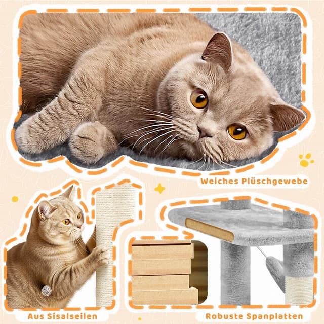 Detalle 1 de Yaheetech Katzenkratzbaum 209 cm XXL