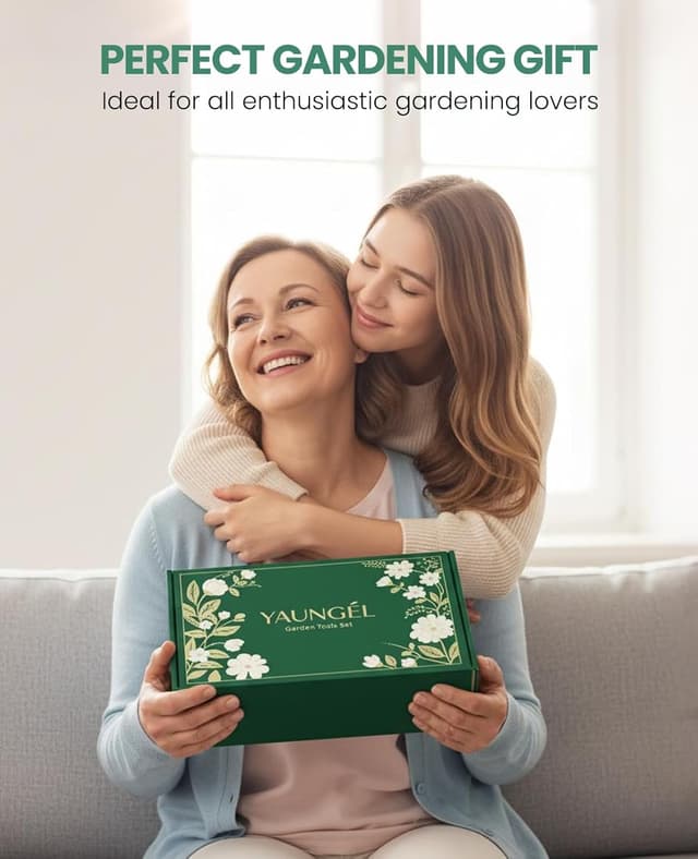 Thumbnail 6 de Set di attrezzi da giardinaggio YAUNGEL da 10 pezzi con teste in acciaio inox e manici antiscivolo