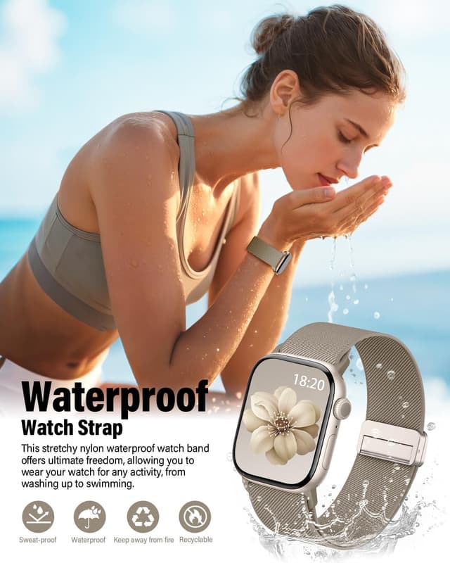 Thumbnail 2 de Correa Magnética para Apple Watch Nylon Elástico 38–49mm