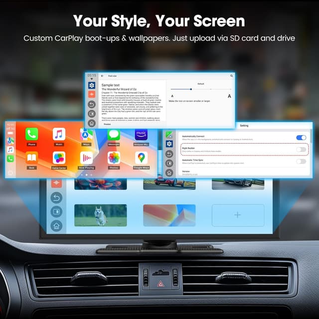 Thumbnail 6 de LAMTTO 10.25" CarPlay display with Android Auto