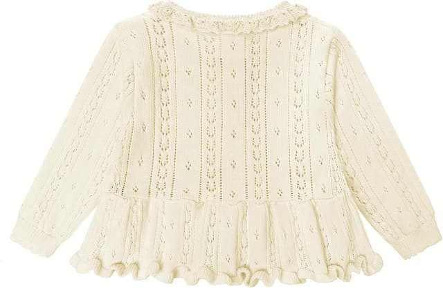 Detalle 2 de Famuka Baby cardigan jacket with button fastening – soft knitted jumper for boys and girls (solid colours)