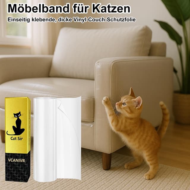 Detalle 2 de Kratzschutz Tape 30 cm x 5 m für Katzen