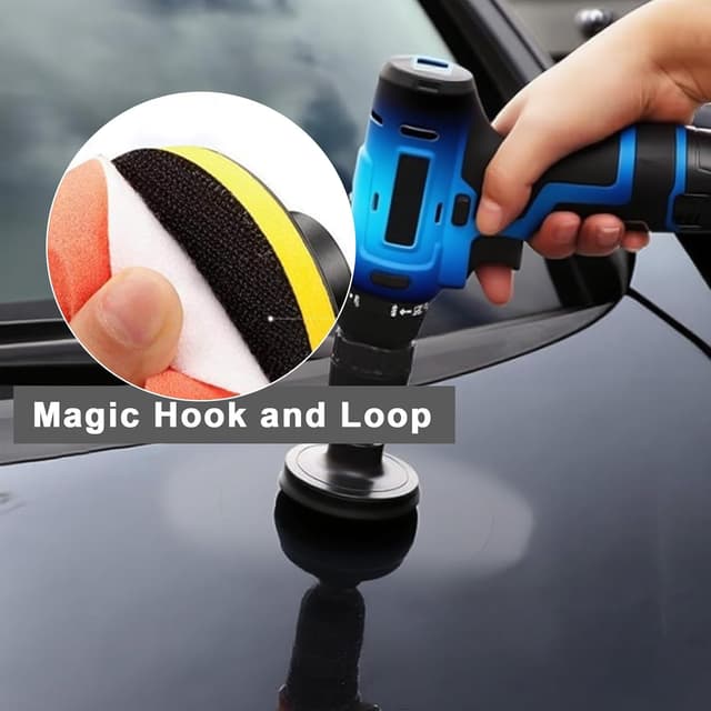 Detalle de 22-piece 3 inch Drill Polishing Pad Kit for Car Detailing (with M10 drill adapter)