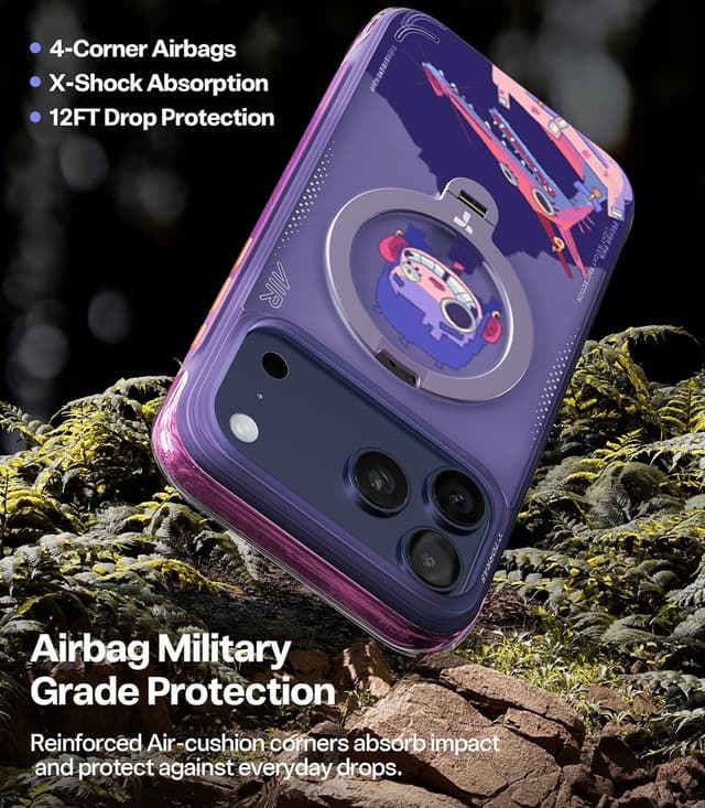 Detalle 2 de TORRAS Ostand Q3 Air GAWX Limited Edition for iPhone 17 Pro Max case with 360° rotating ring stand