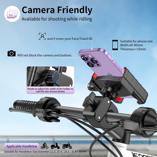 Thumbnail 1 de Bike Phone Mount Holder for Motorcycles and Scooters